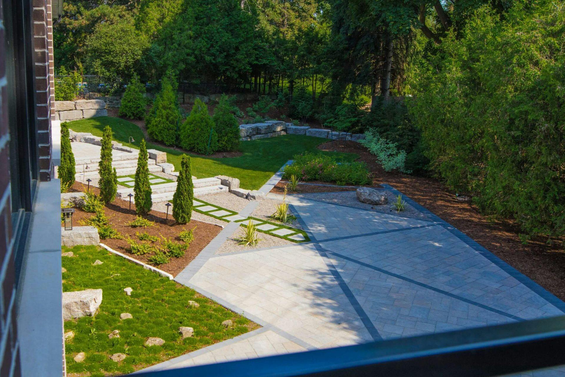 Beautiful large stone patio