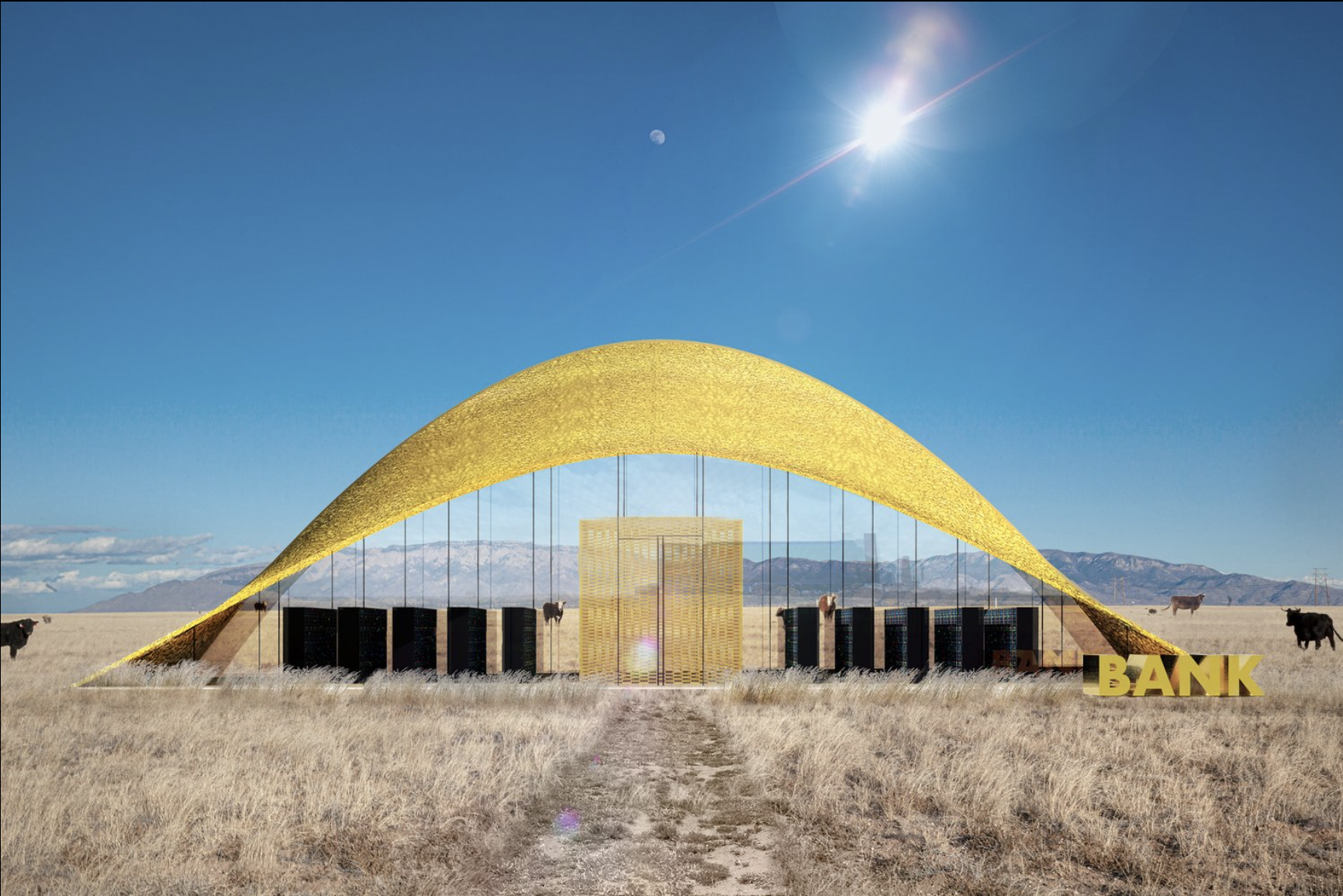 Au, a proposal for a bank branch by enFOLD Collective as part of Jamie Diamond's The Dick Stanley Request. (enFOLD Collective)