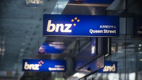 BNZ Bank street sign