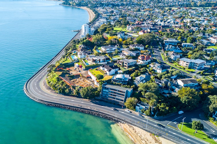 Aerial shot of a neighbourhood