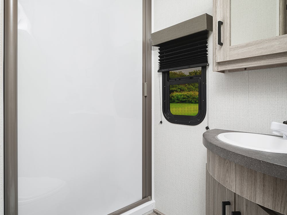 Passport 219BH shower door closed