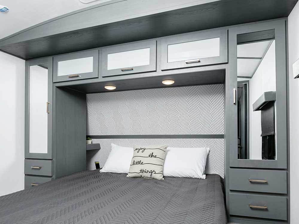 Premier bedroom, featured plenty of storage & queen sized bed