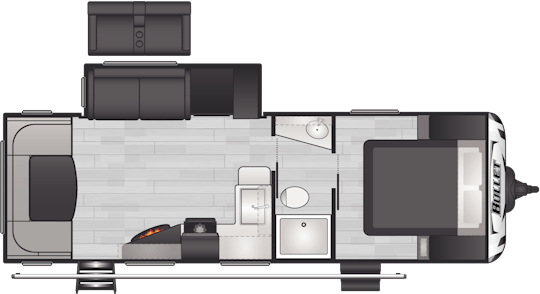 Floorplan of RV model 253RDSWE