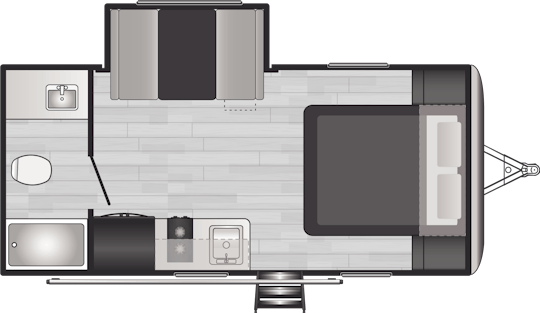 Floorplan of RV model 1790FQ