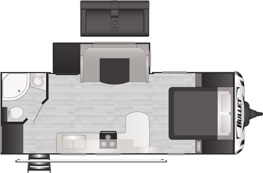 Floorplan of RV model 221RBS