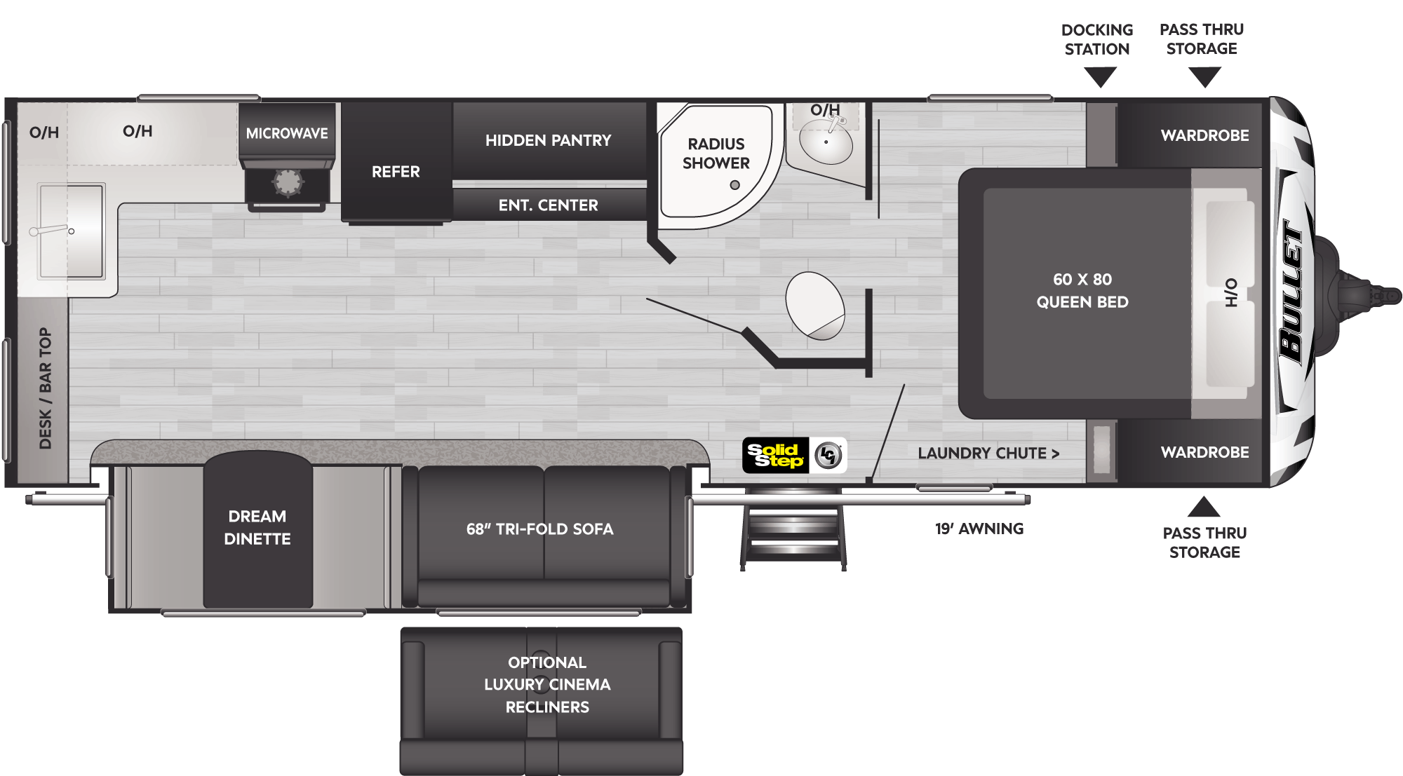 Bullet Comfort Travel Trailers Model 258rks Floorplan Keystone Rv