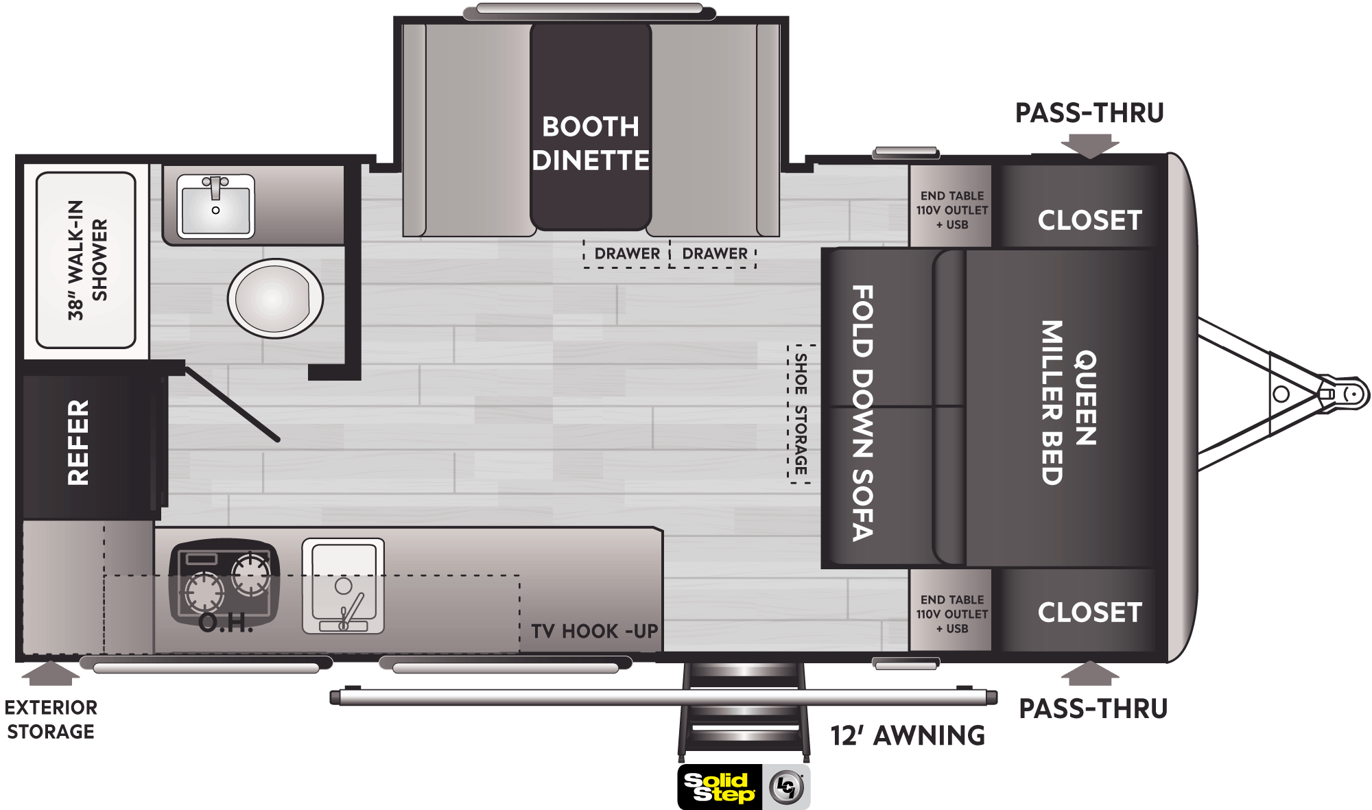 Springdale Comfort Travel Trailers - Model 1740RK Floorplan - Keystone RV | Springdale Rv Wiring Diagram | | Keystone RV