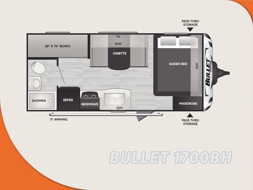 Bullet 1700BH Floorplan Drawing