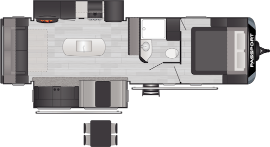 Floorplan of RV model 2870RL