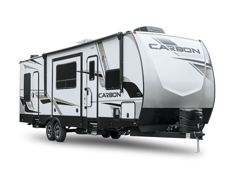 Carbon travel trailer exterior