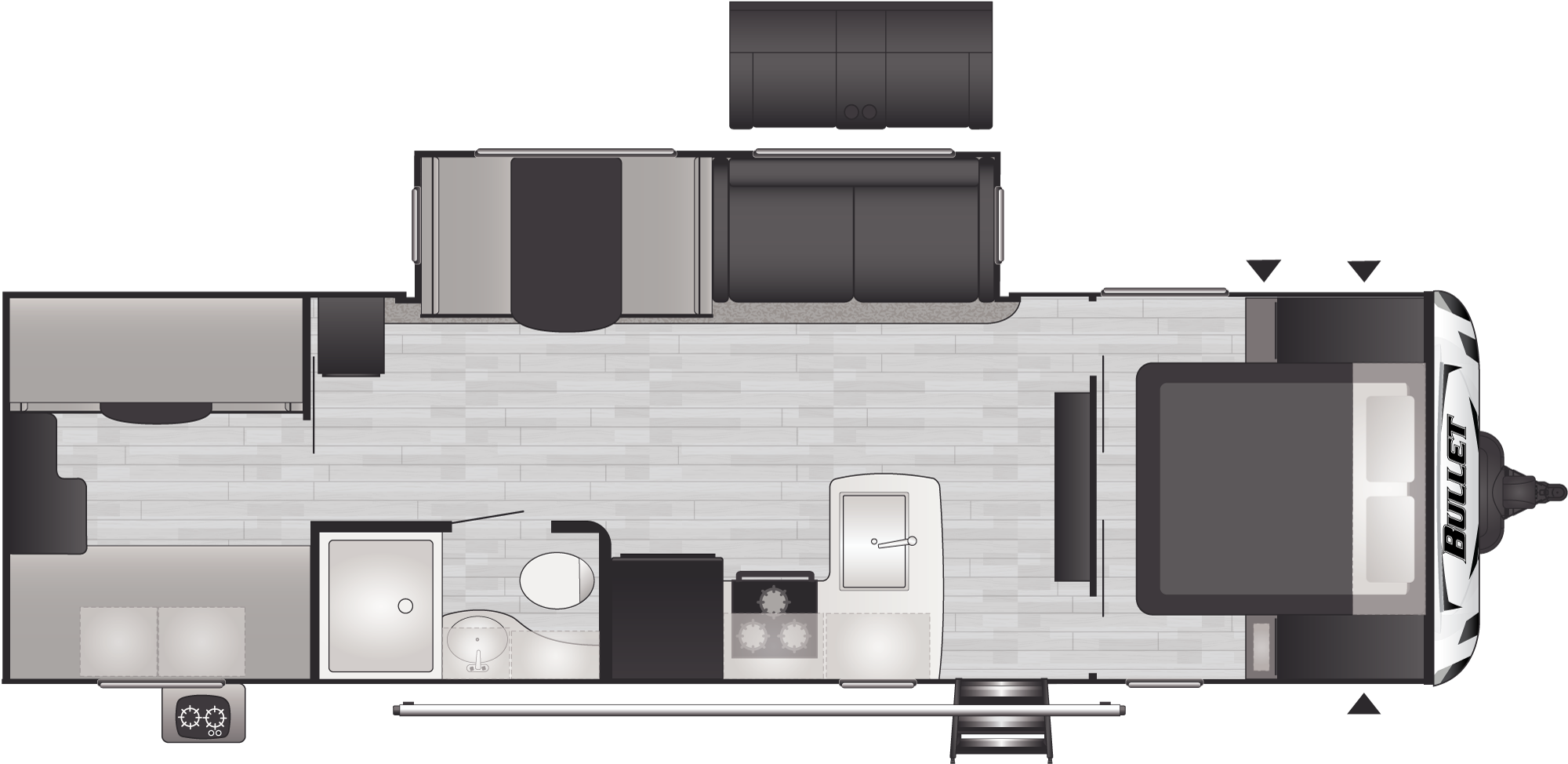 Bullet Comfort Travel Trailers Model 287qbs Floorplan Keystone Rv