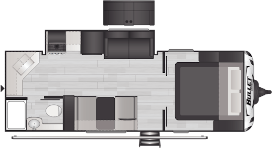 Floorplan of RV model 2220MLWE