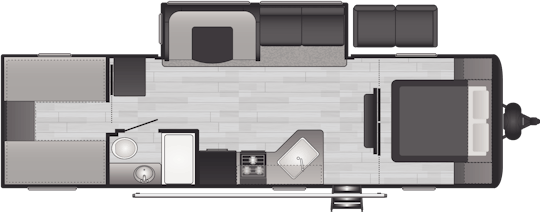 Floorplan of RV model 29QBSWE