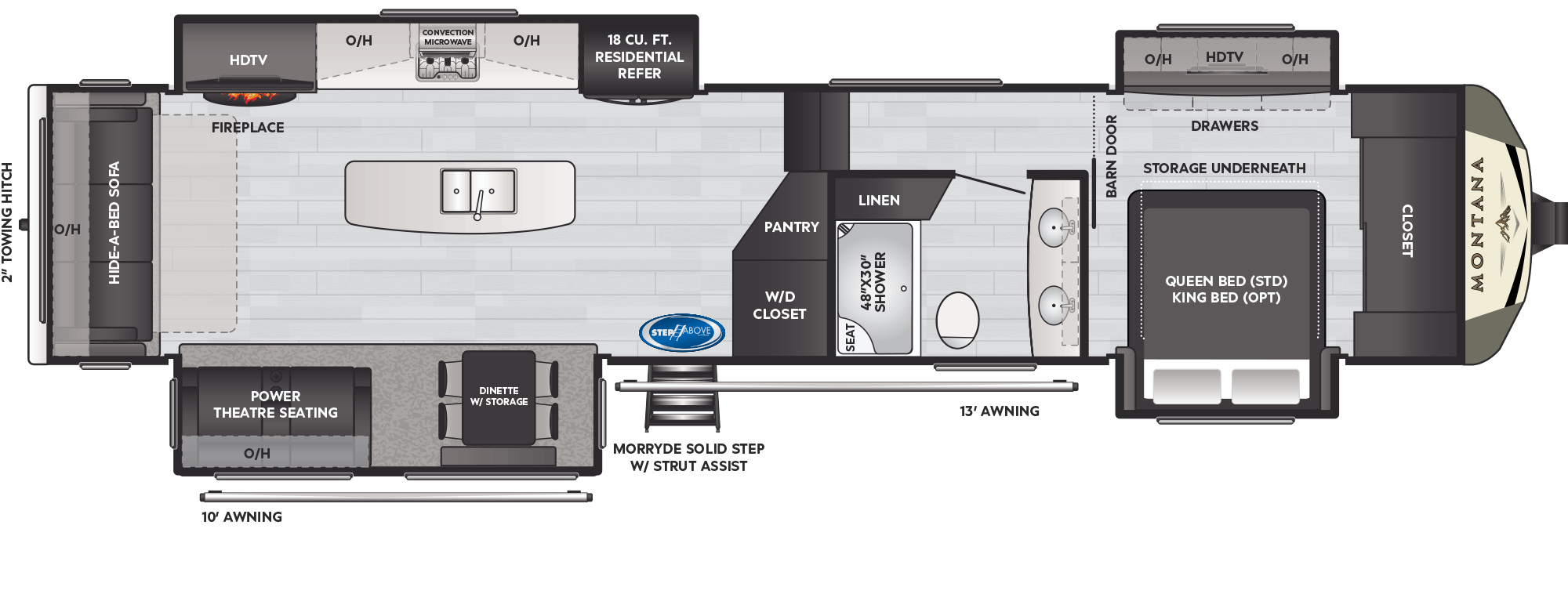 2021 Montana 3781RL floorplan drawing