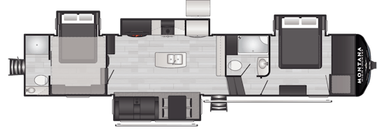 Floorplan of RV model 381TB