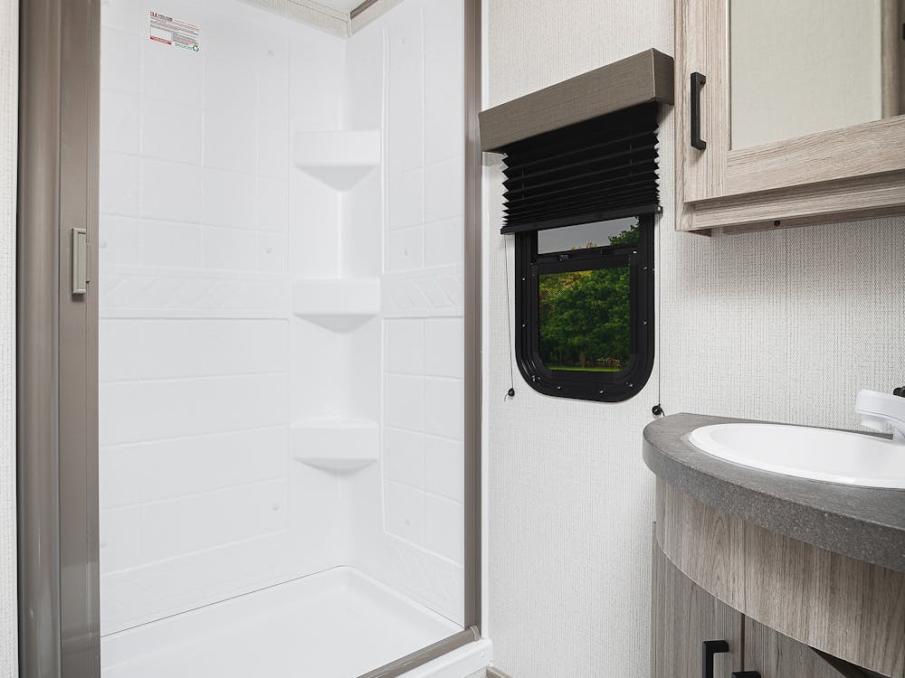 Passport 219BH shower door open
