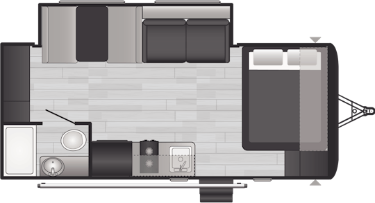 Floorplan of RV model 186SS