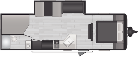 Floorplan of RV model 261BHWE