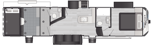 Floorplan of RV model 358