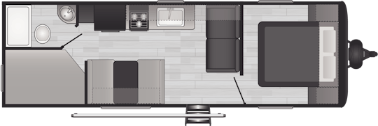 Floorplan of RV model 25BHNWE