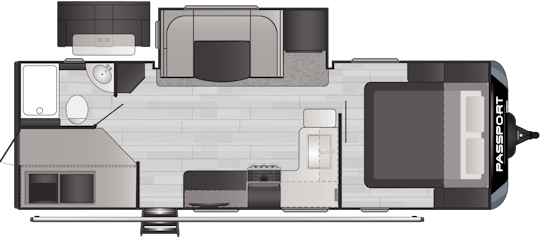 Floorplan of RV model 2401BHWE