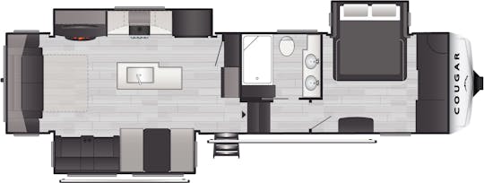 Floorplan of RV model 316RLSSE