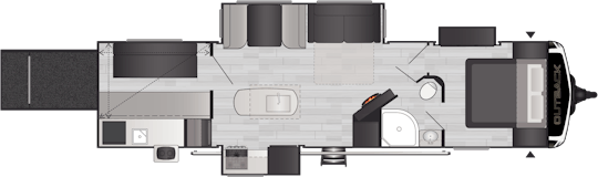 Floorplan of RV model 335CG