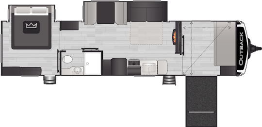 Floorplan of RV model 342CG