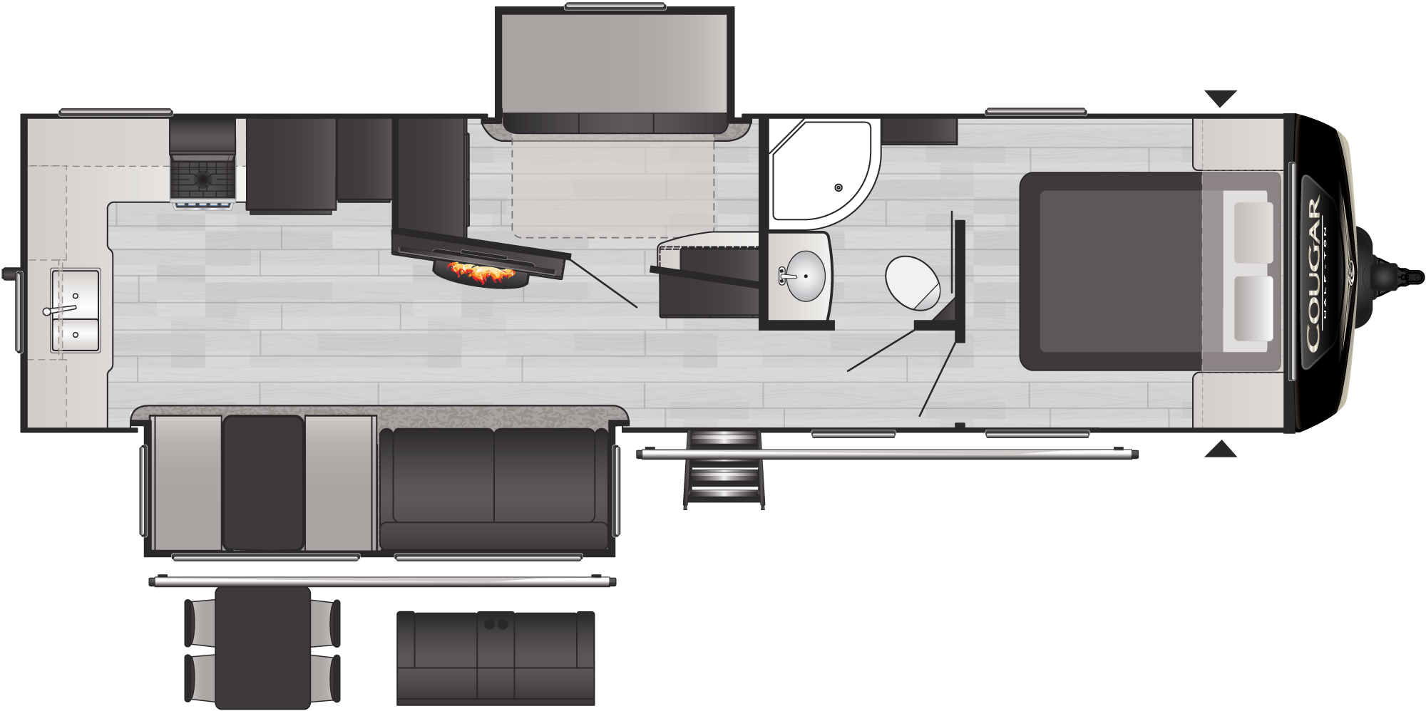 Cougar Half Ton Luxury Travel Trailers Model 31mbs Floorplan Keystone Rv