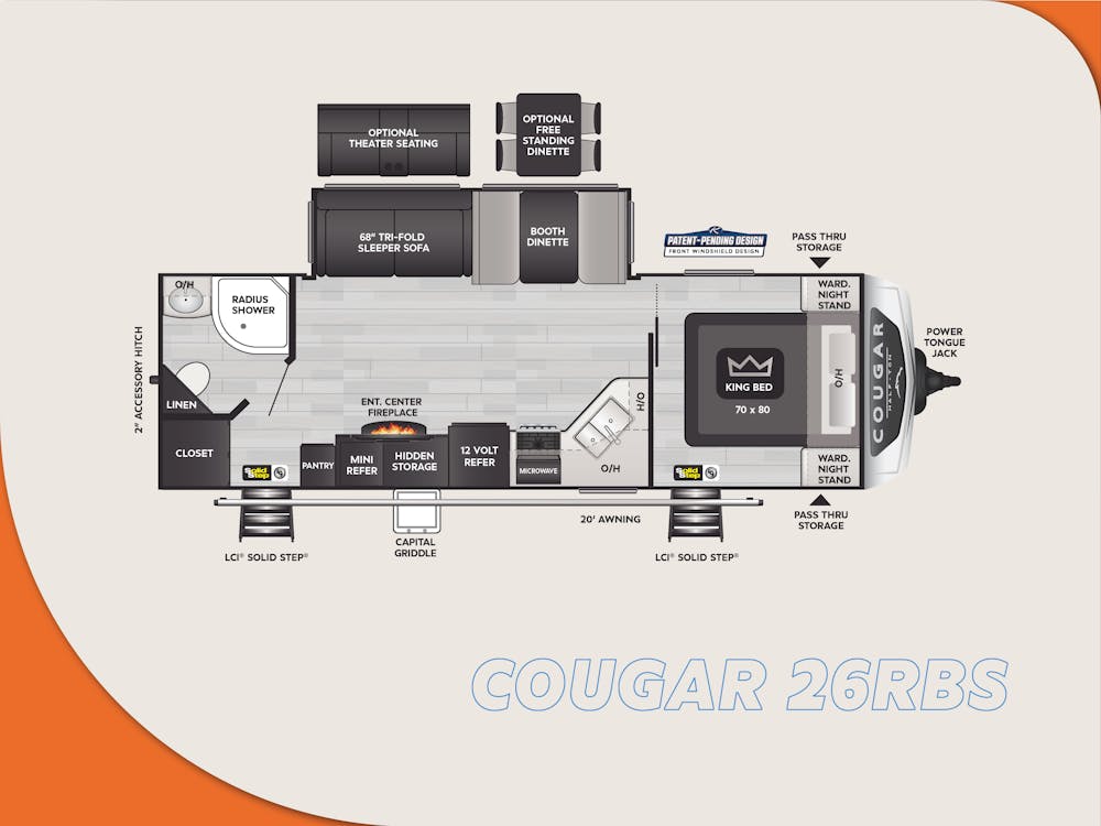 Cougar 26RBS Floorplan Drawing