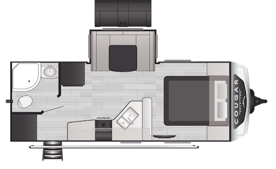 Floorplan of RV model 22RBSWE