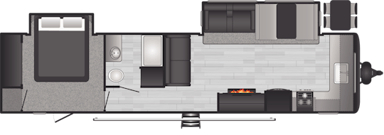 Floorplan of RV model 34FKDS