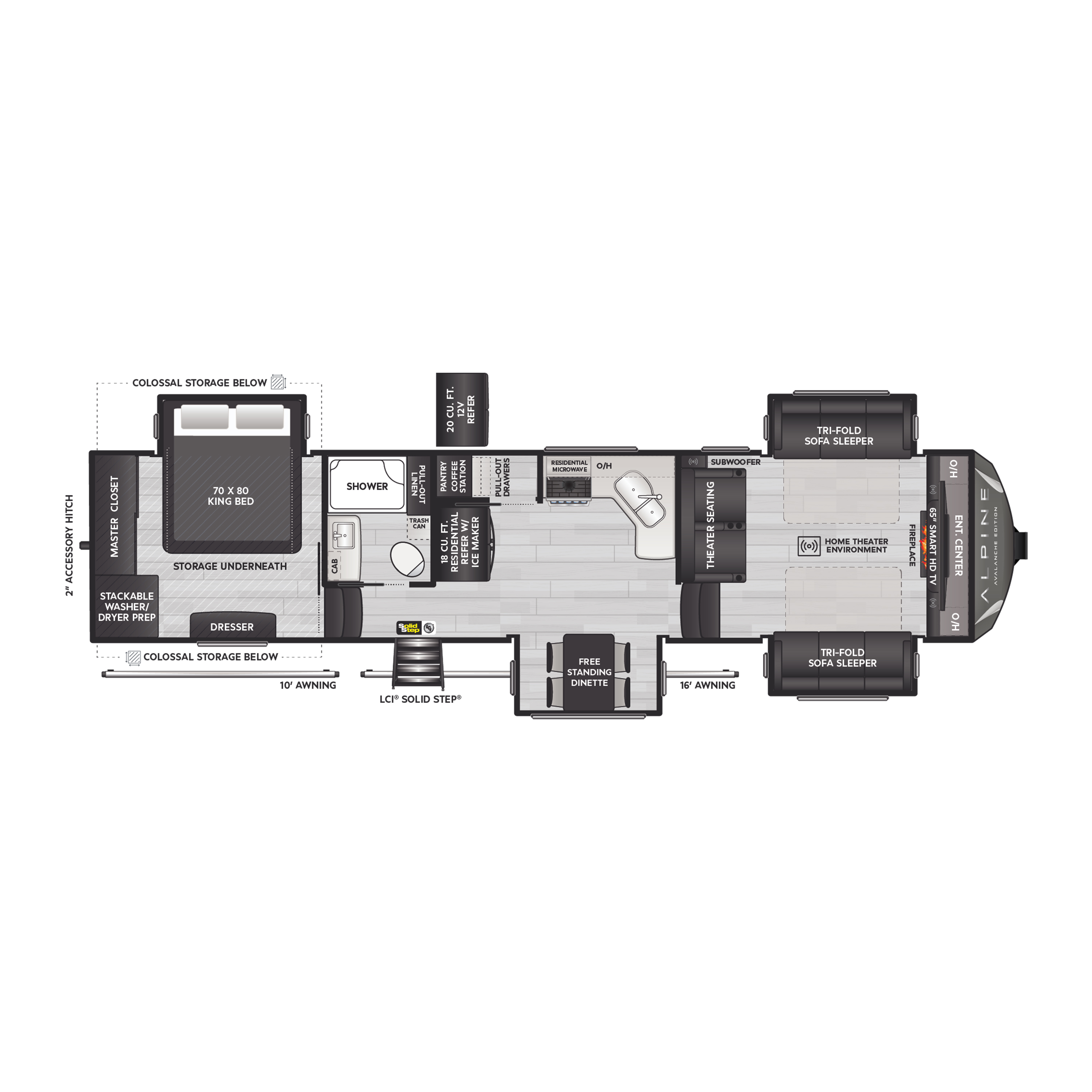 Best Of 2024 Kitchens Keystone RV   7f13e05f 1562 4c73 8151 2ccc03a957d1 Avalanche 346FL Floorplan Drawing 