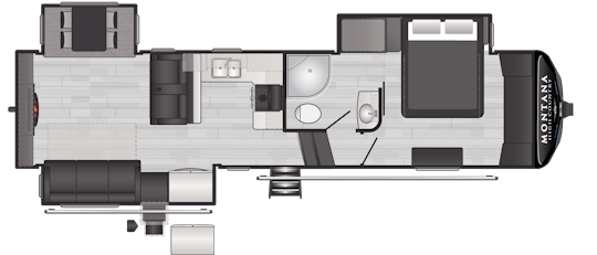 Floorplan of RV model 311RD