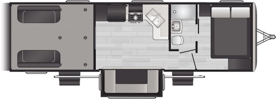 Floorplan of RV model 28V