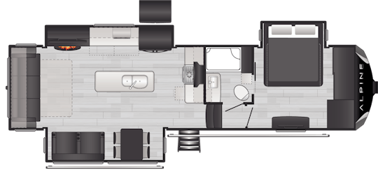 Floorplan of RV model 3011CK