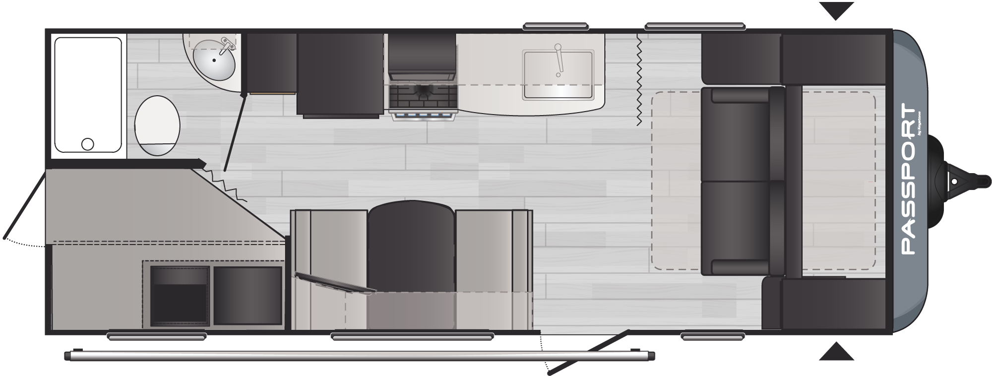 Passport Sl Comfort Travel Trailers Model 219bh Floorplan Keystone Rv