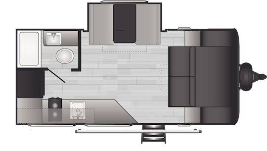 Floorplan of RV model 174RK