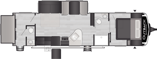 Outback Ultra Lite Luxury Travel Trailers Model 301ubh Floorplan Keystone Rv