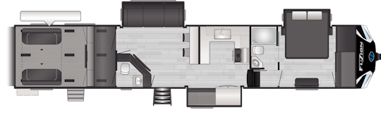 Floorplan of RV model 421