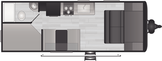 Floorplan of RV model 21BHNWE