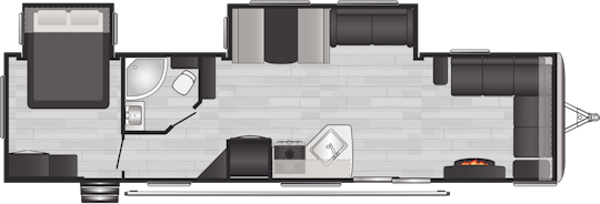 Floorplan of RV model 38FL