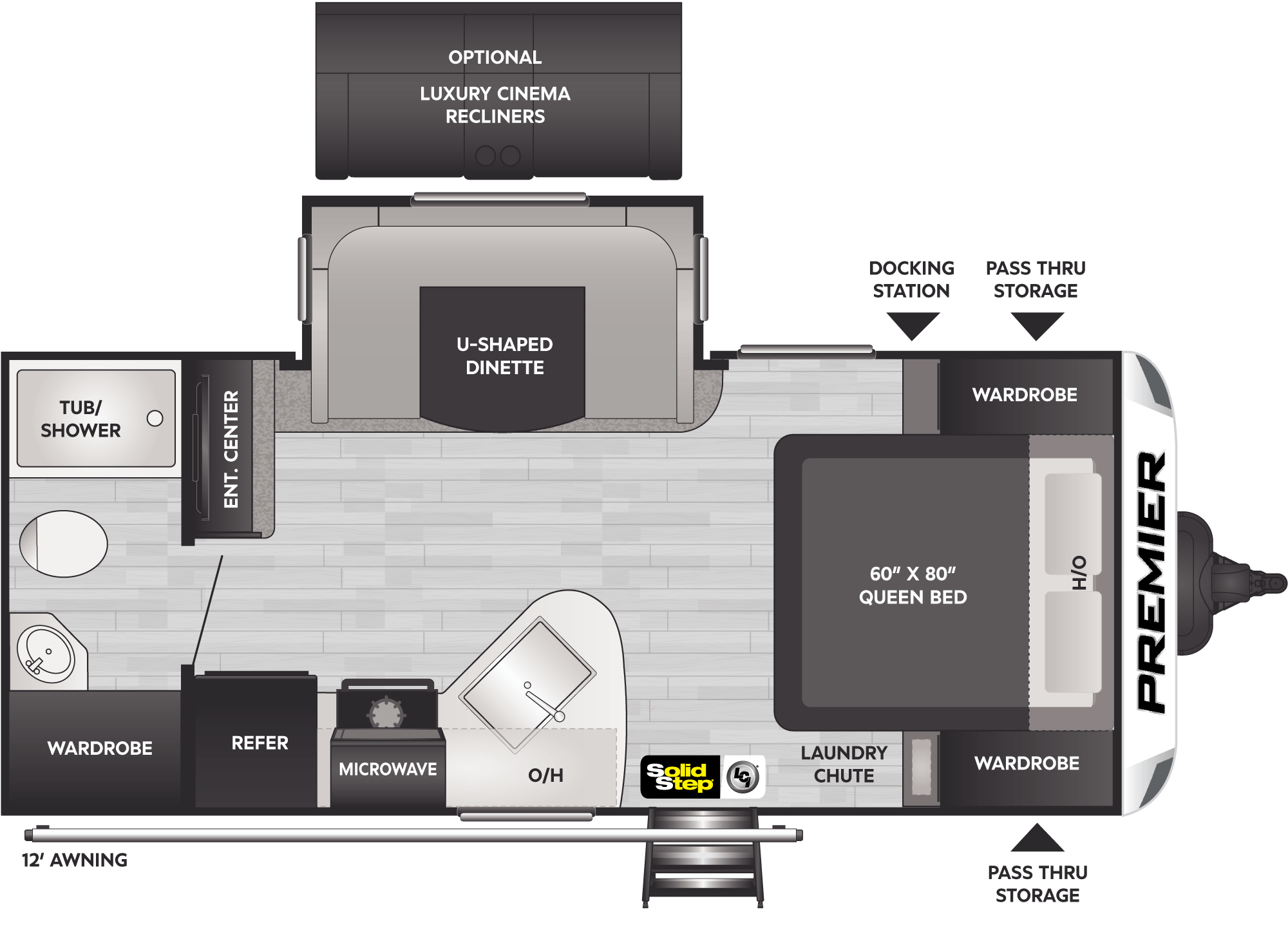 Premier Premium Travel Trailers Model 19fbpr Floorplan Keystone Rv
