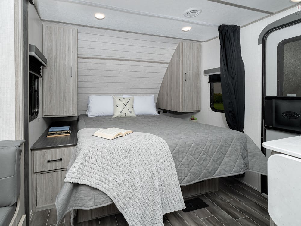 Passport 221BH murphy bed down in bed position