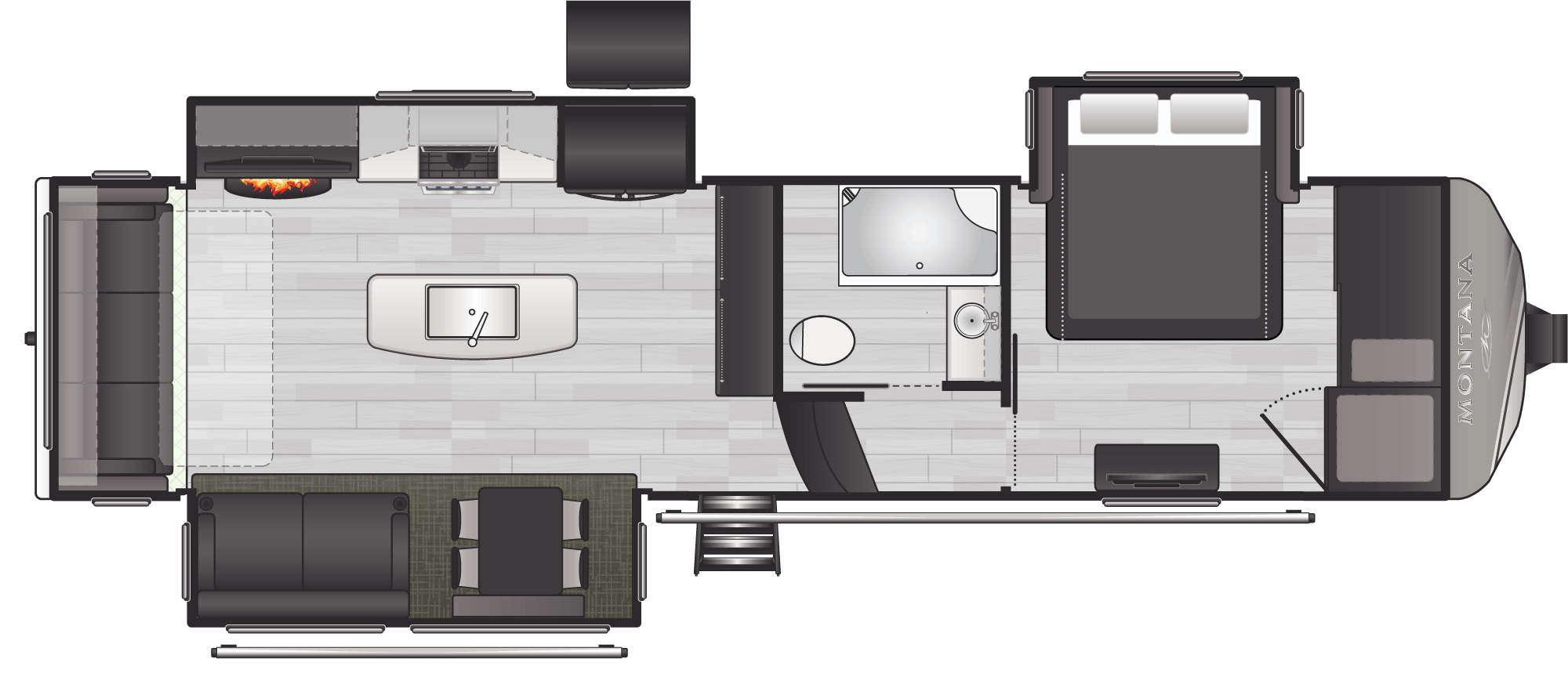 45 ft rv floor plans