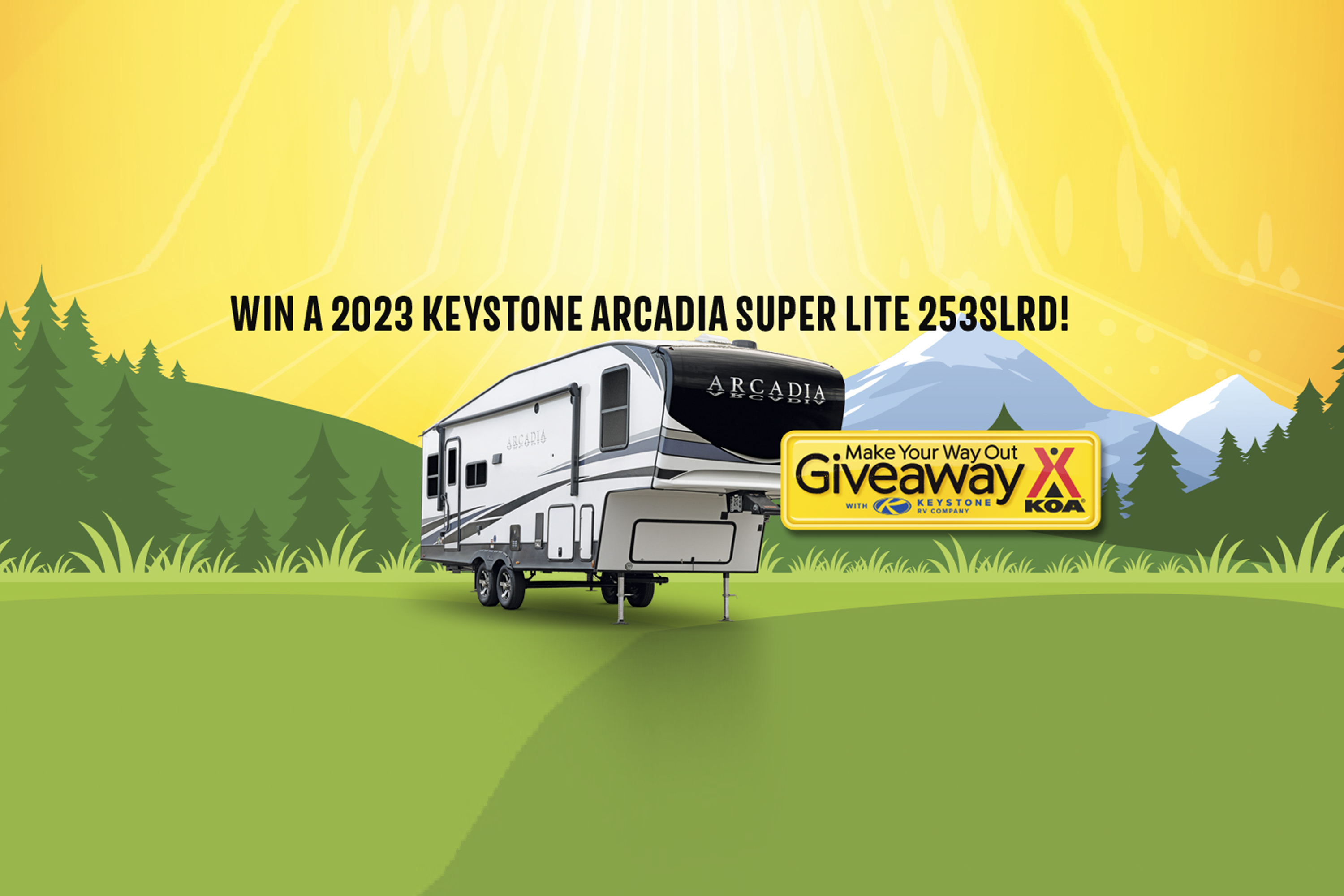 2023 KOA Giveaway Arcadia Superlite! Keystone RV Blog Keystone RV