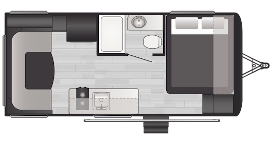 Floorplan of RV model 177RD