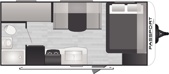 Floorplan of RV model 170BH