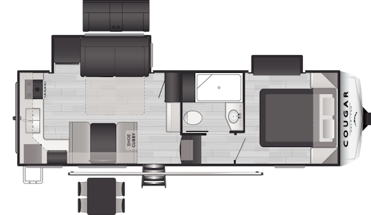 Floorplan of RV model 23MLE