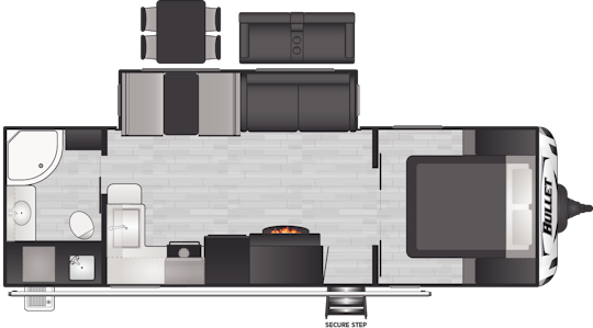 Floorplan of RV model 260RBS